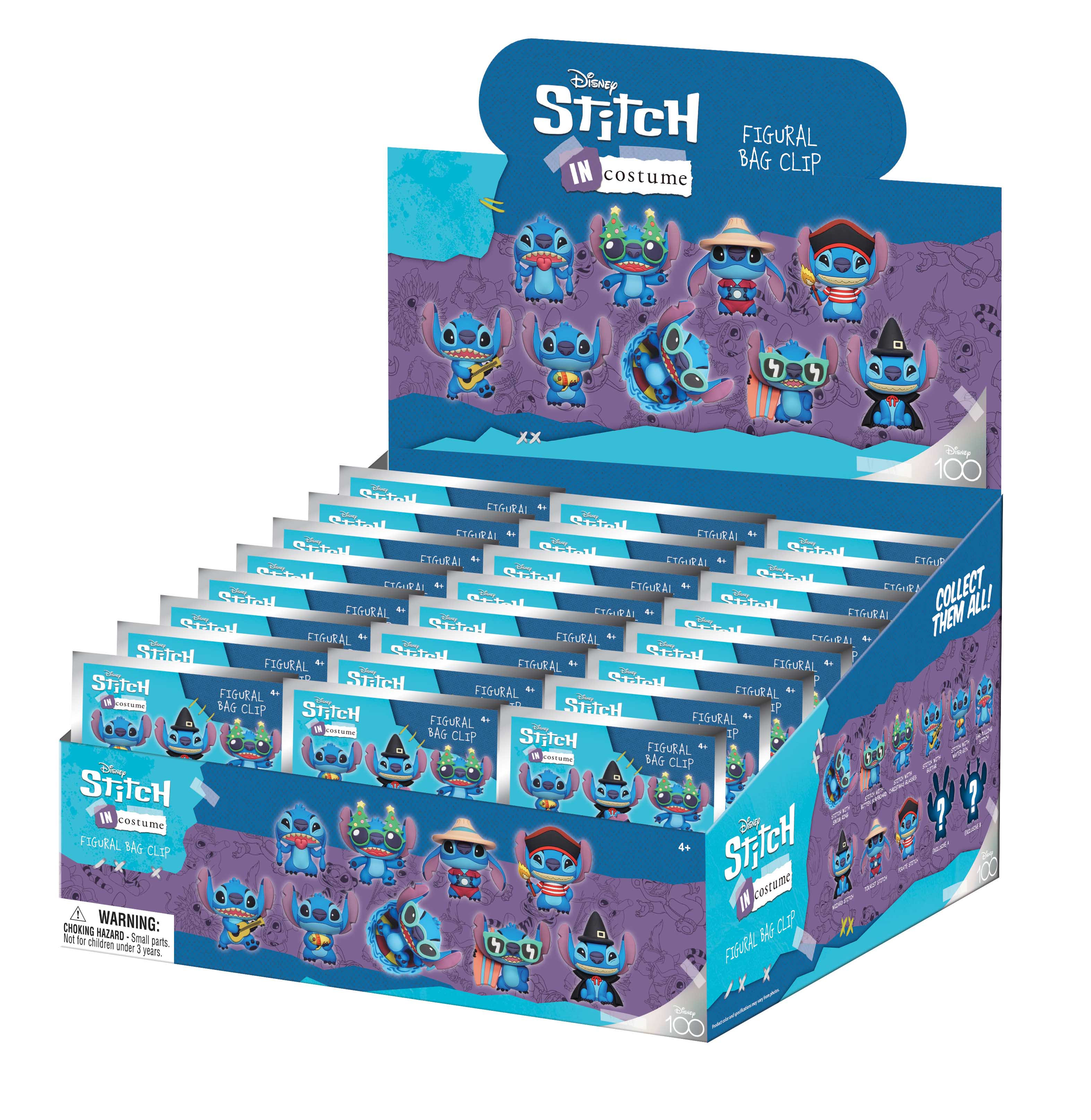 STITCH IN COSTUME - Exclusive 3 - 3D Foam Bag Clip (Display 24 Pcs)