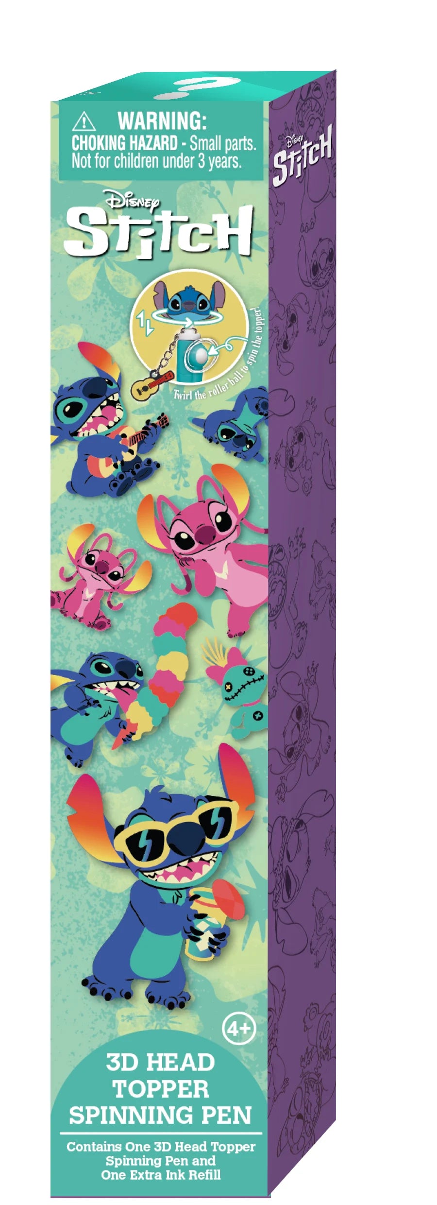 LILO & STITCH - 3D Head Topper Spinning Pen (Display of 16 pieces)