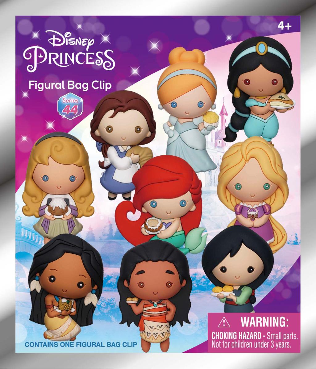 DISNEY - Princess -  Serie 44 - 3D Foam Bag Clip (Display 24 Pcs)