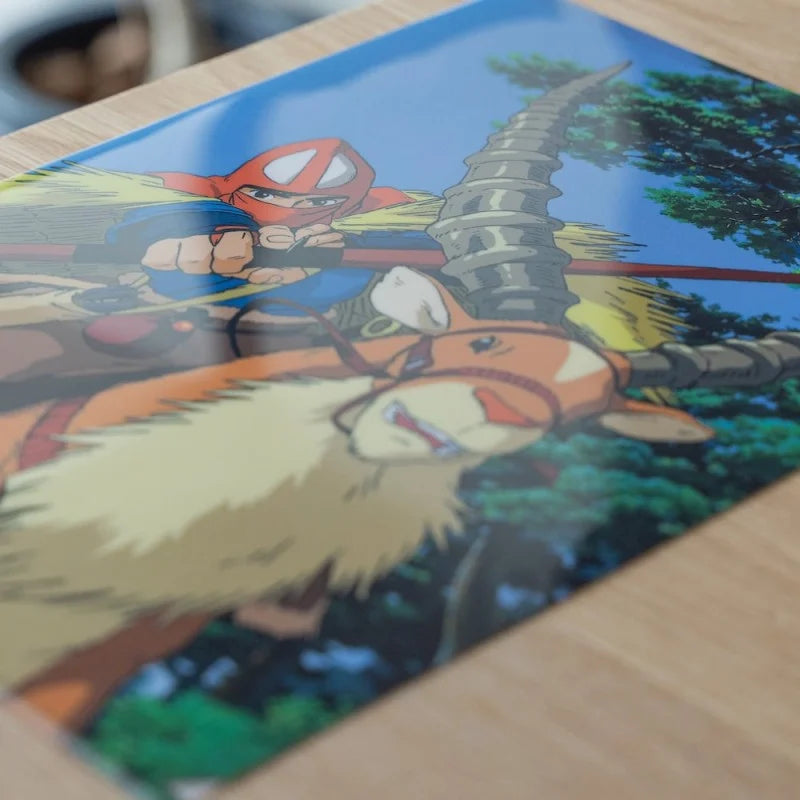 PRINCESS MONONOKE- Ashitaka and Yakuru- A4 Size Clear Poster 305x220mm