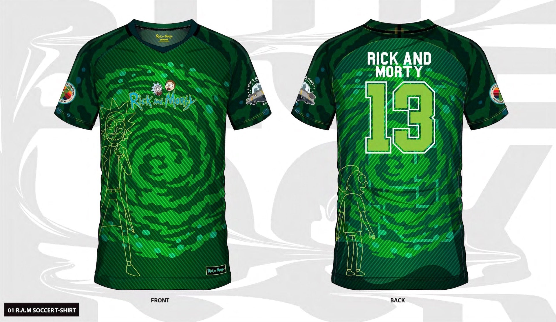 RICK & MORTY - Rick & Morty 13 - Soccer Jersey Men (S)
