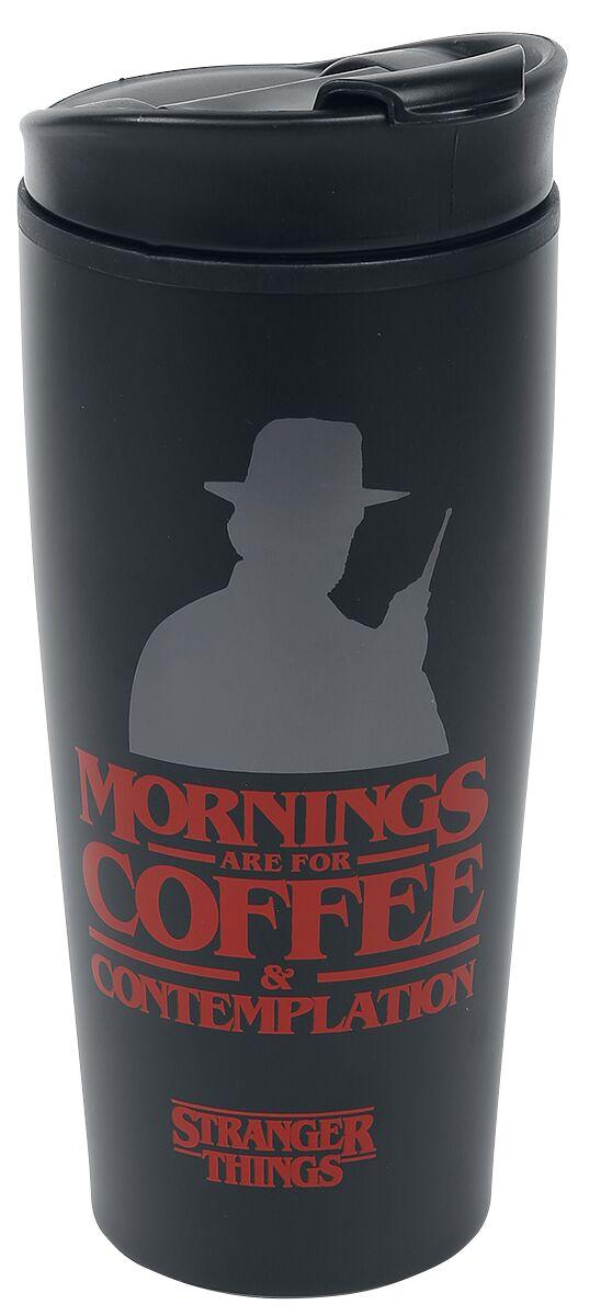 STRANGER THINGS - Metal Travel Mug 450 ml - Coffee and Contemplation