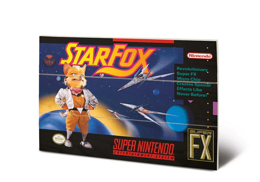 SUPER NINTENDO - Star Fox - Wood Print 20x29.5cm