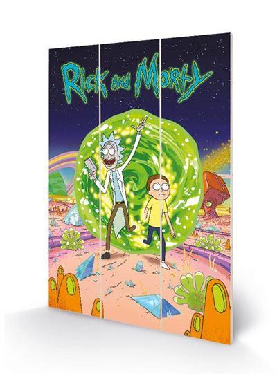 RICK & MORTY - Portal - Wood Print 20x29.5cm