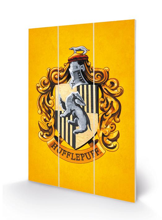 HARRY POTTER - Hufflepuff Crest - Wood Print 20x29.5