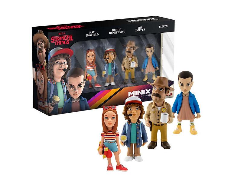 STRANGER THINGS - Eleven, Dustin, Hopper, Max - Pack 4 Fig. Minix 7cm