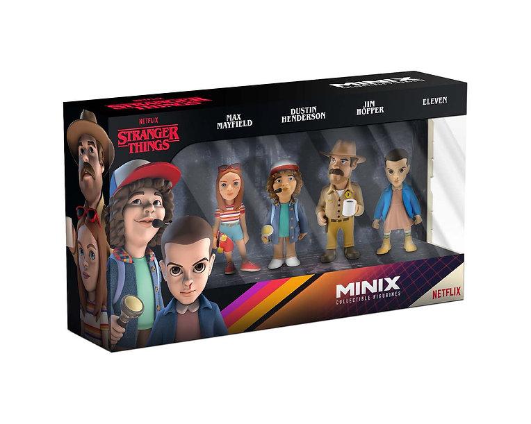 STRANGER THINGS - Eleven, Dustin, Hopper, Max - Pack 4 Fig. Minix 7cm