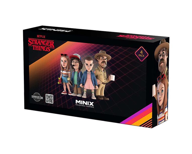 STRANGER THINGS - Eleven, Dustin, Hopper, Max - Pack 4 Fig. Minix 7cm