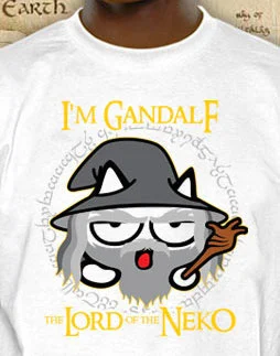 GEEK Collection - T-Shirt NEKO GANDALF - White (XL)