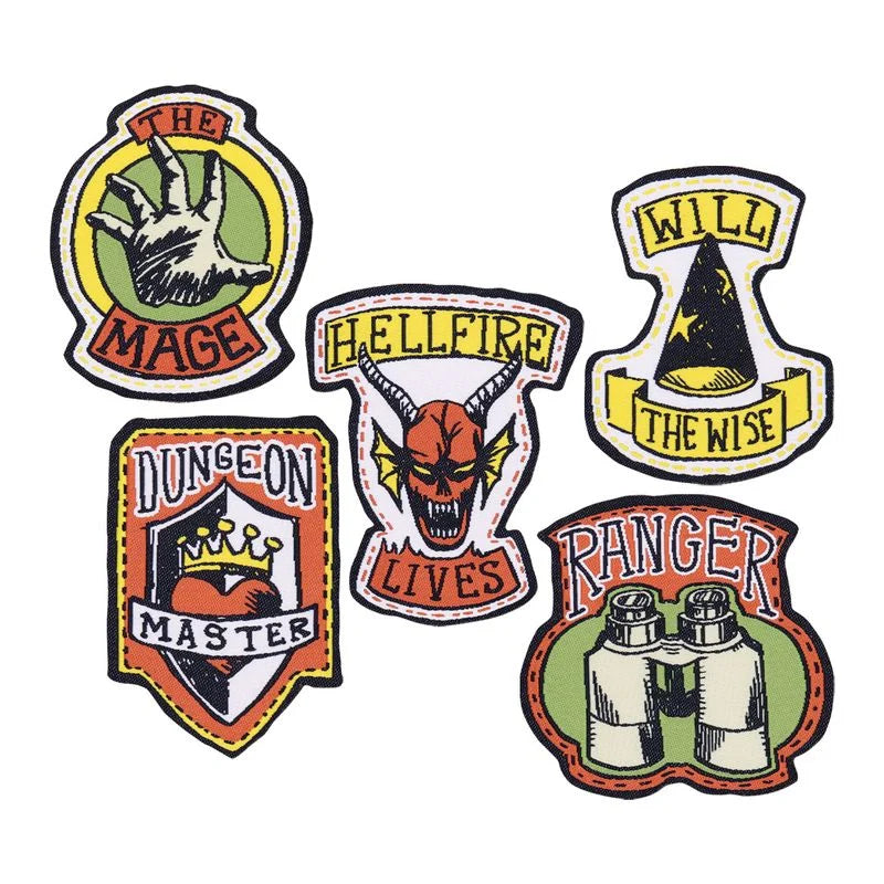 STRANGER THINGS - Set of Five Fabric Patches