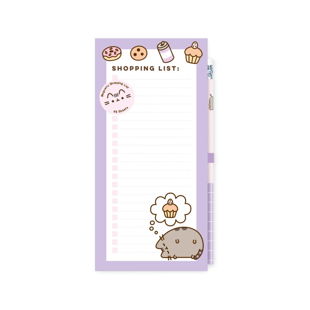 PUSHEEN - Magnetic Shopping List + Pencil