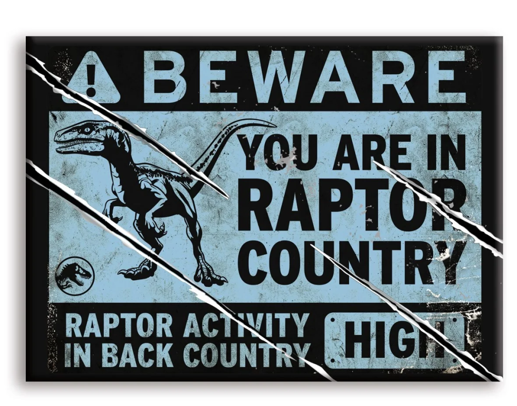 JURASSIC WORLD - Raptor Sign - Magnet 6.3x8.9cm