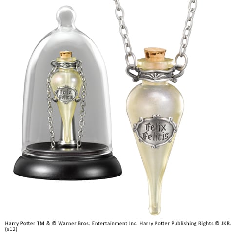 HARRY POTTER - Pendentif Felix Felicis avec Support