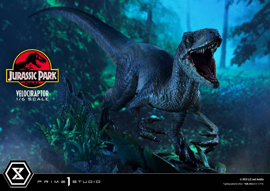 JURASSIC PARK - Velociraptor Attack - Statue '24x23x54cm'