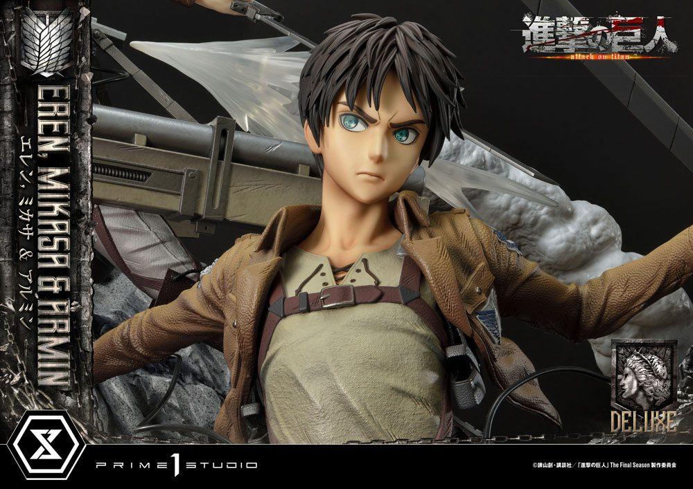 ATTACK ON TITAN - Eren, Mikasa & Armin - Statue Ultimate del. 72cm