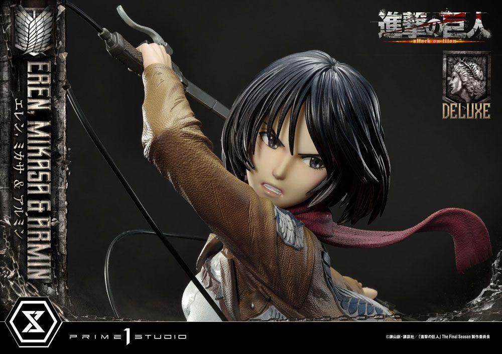 ATTACK ON TITAN - Eren, Mikasa & Armin - Statue Ultimate del. 72cm