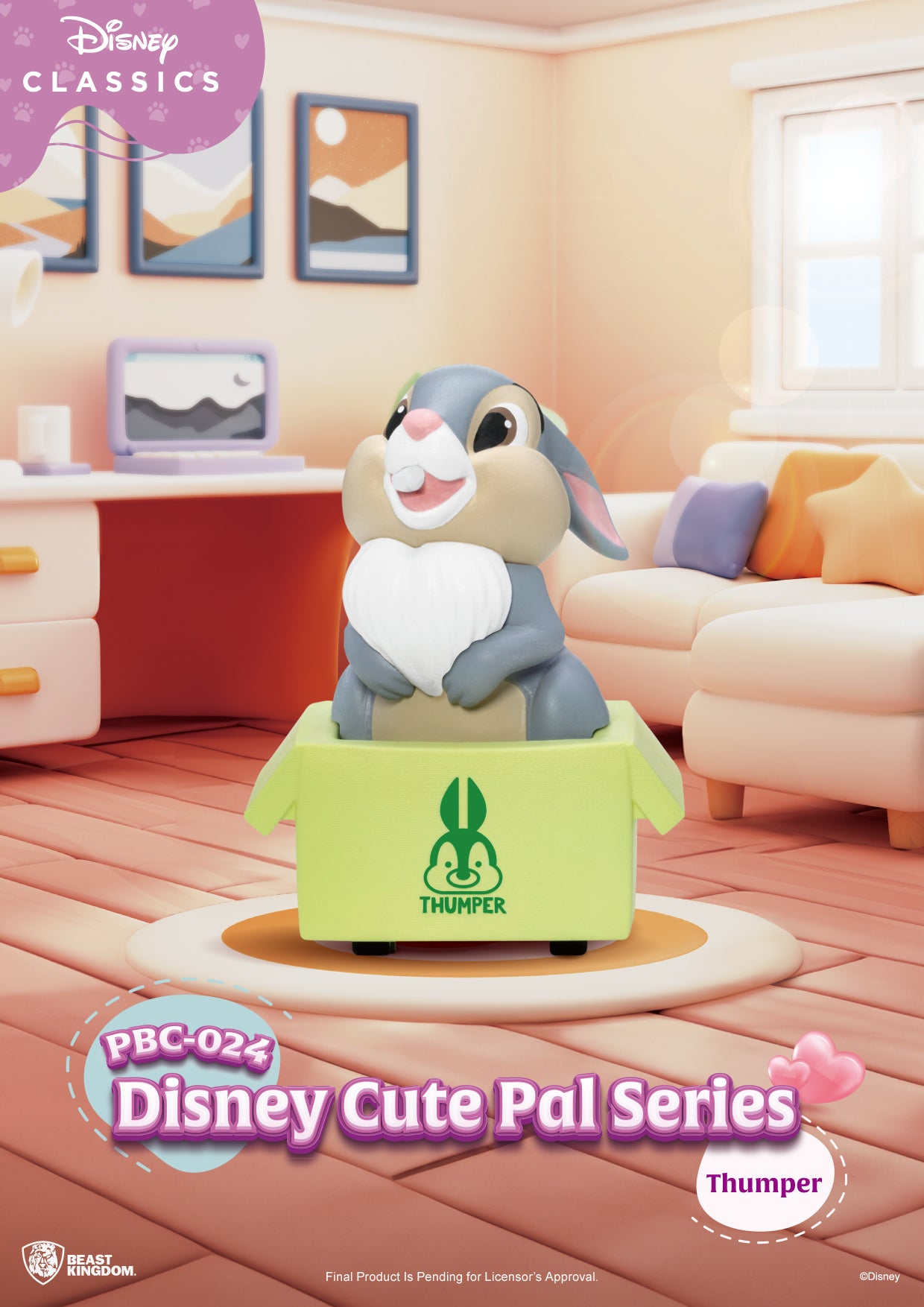 DISNEY - Cute Pal Pull Black Car - Set 6 Fig. Blind Box 5cm