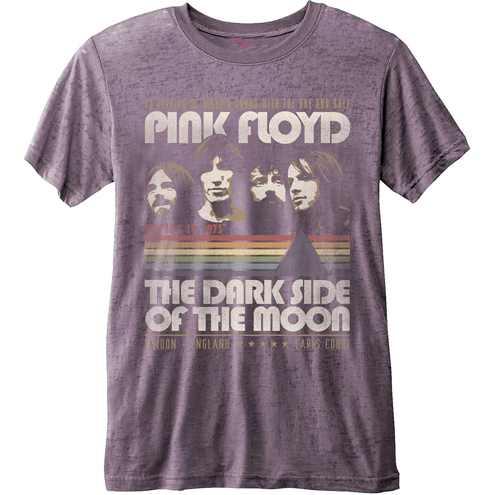 PINK FLOYD - T-Shirt BurnOut - Retro Stripes (S)