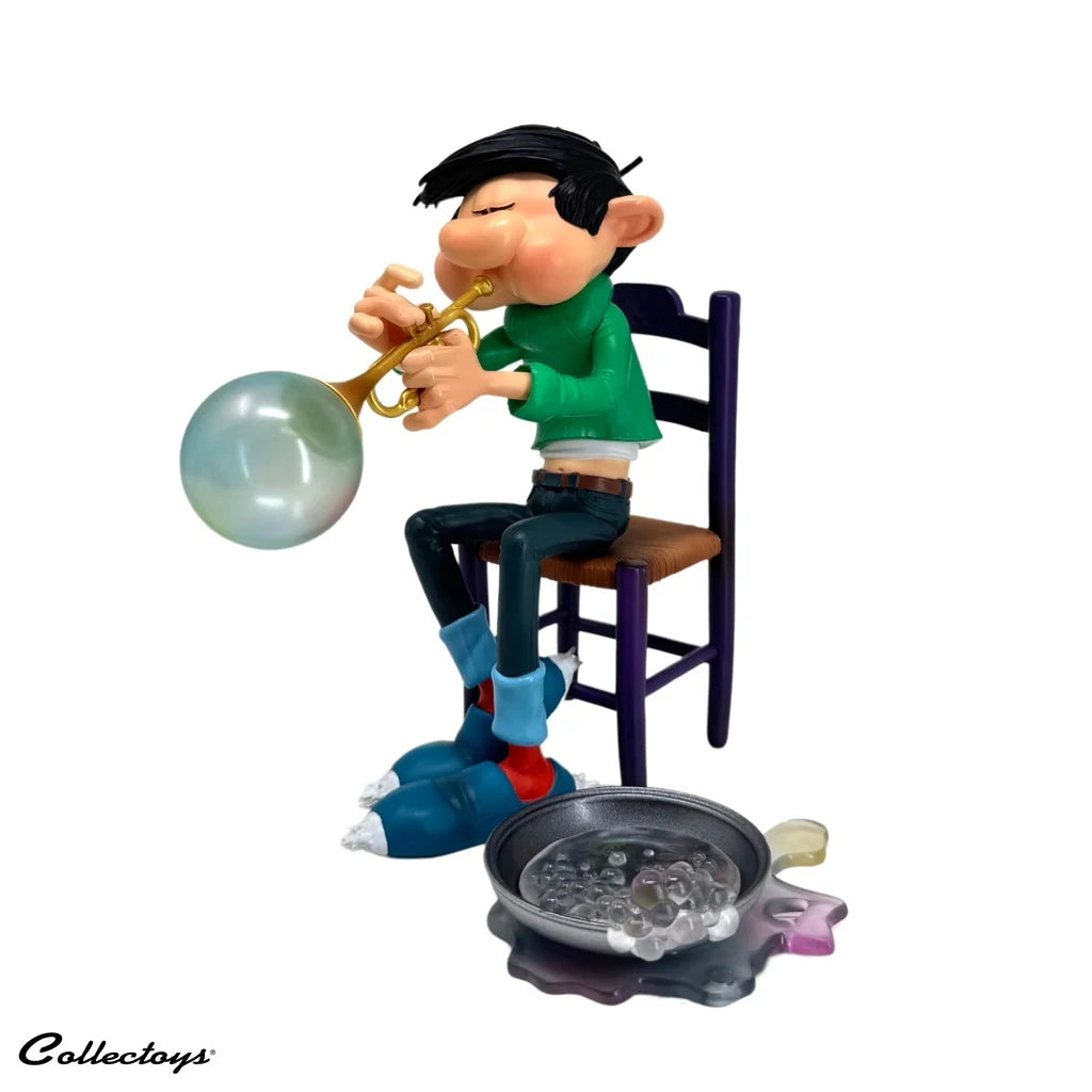 GASTON LAGAFFE - Figurine Resine - Soap Trumpet - 16cm