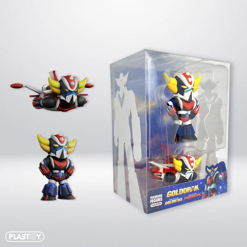 GOLDORAK - Saucer & Goldorak standing - 2 figures Pack 7cm