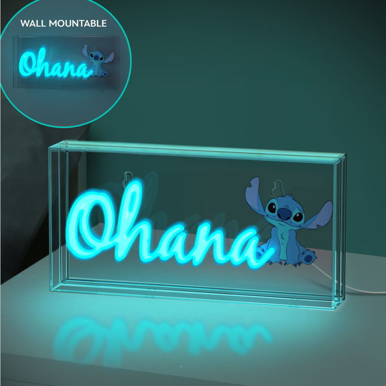 LILO & STITCH - Ohana - Led Neon Light 15.5x30.5cm