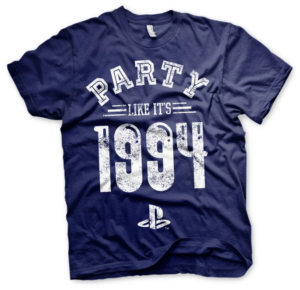 PLAYSTATION - T-Shirt Party Like It's 1994 - MARINE (L)