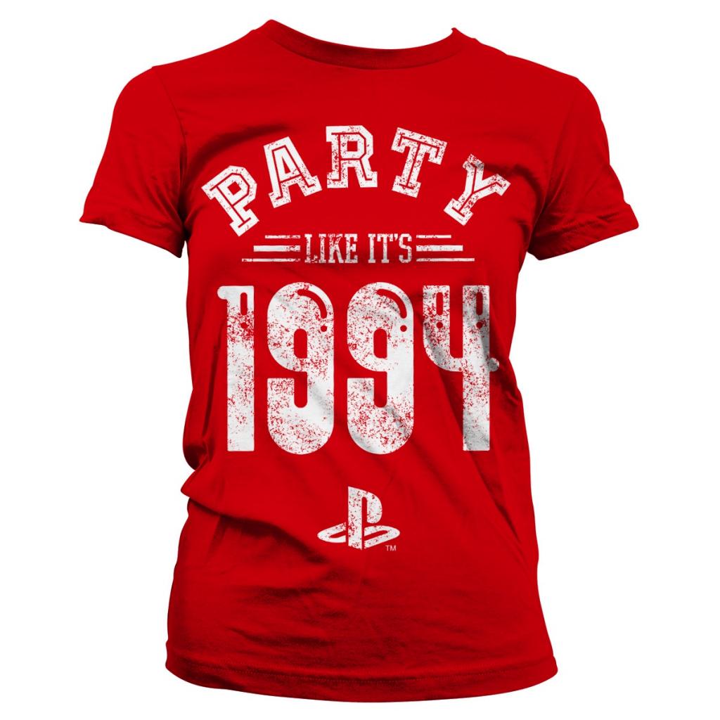 PLAYSTATION - T-Shirt Party Like It's 1994 - GIRL Red (S)