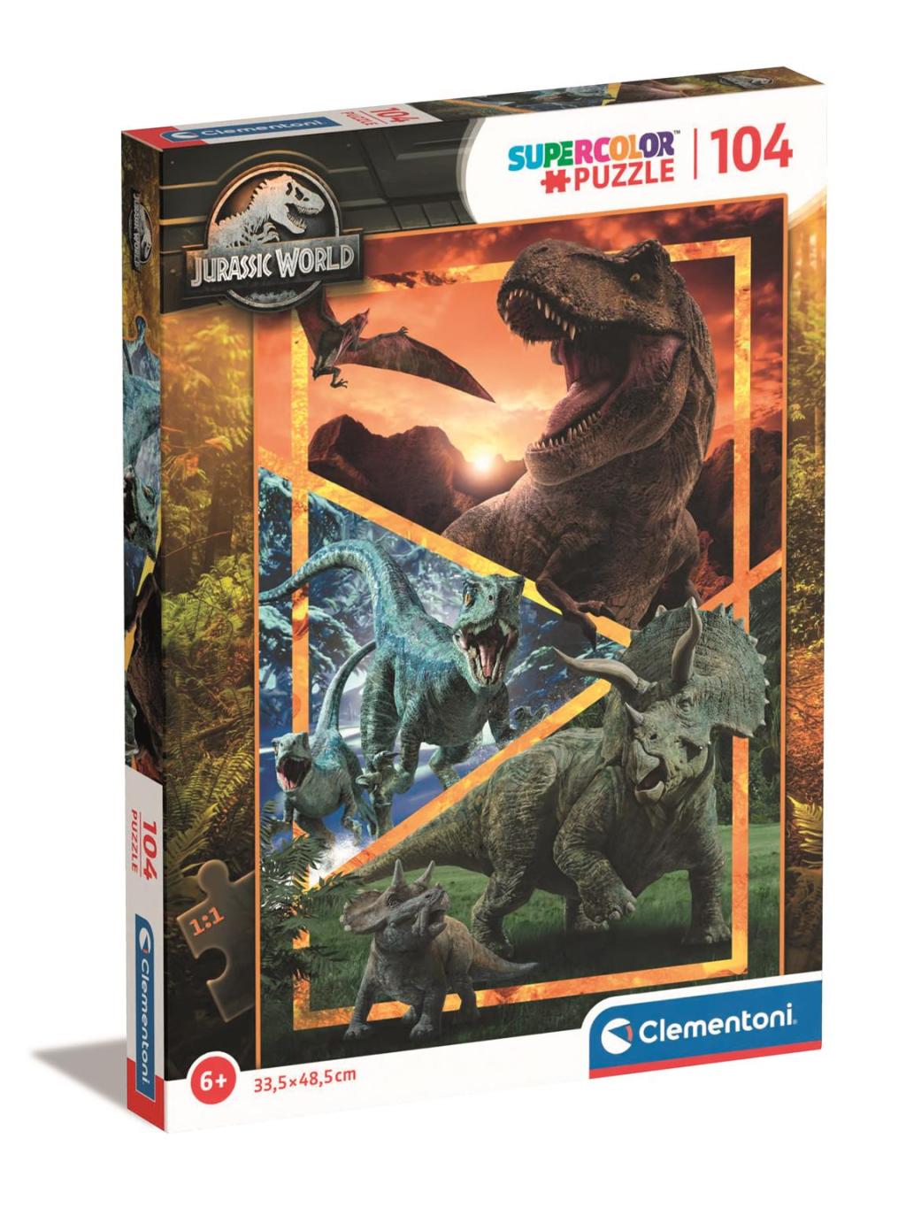 JURASSIC WORLD - Dinosaurs - Puzzle Super 104P