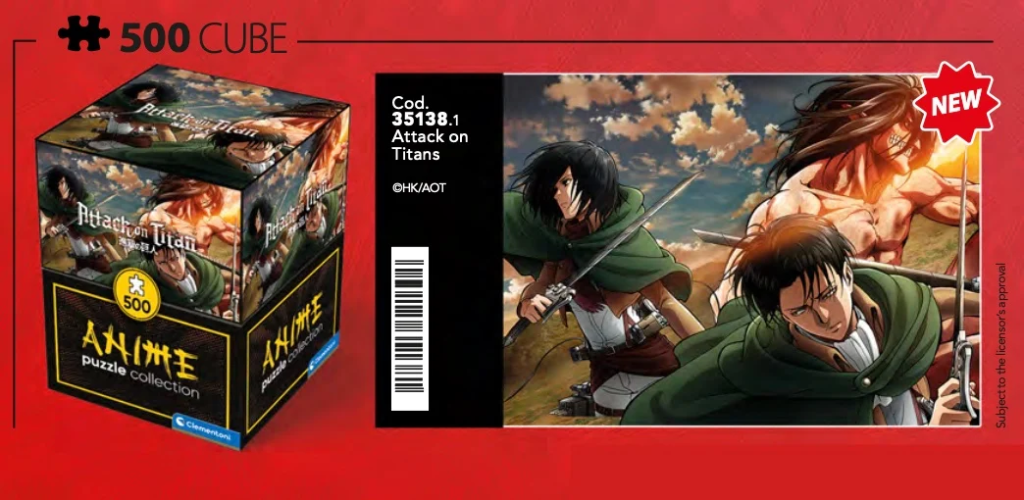 ATTACK ON TITAN - Levi, Mikasa and Eren Titan - Cube Puzzle 500P