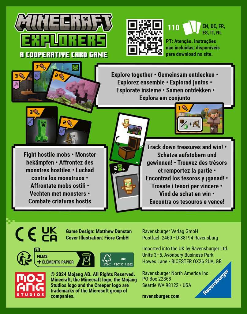 MINECRAFT - Minecraft Explorers - Jeu de cartes Coopératif