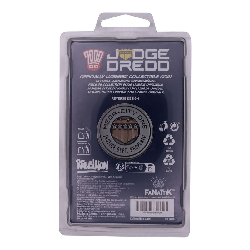 2000AD JUDGE DREDD - Mega-City One - Limited Edition Coin