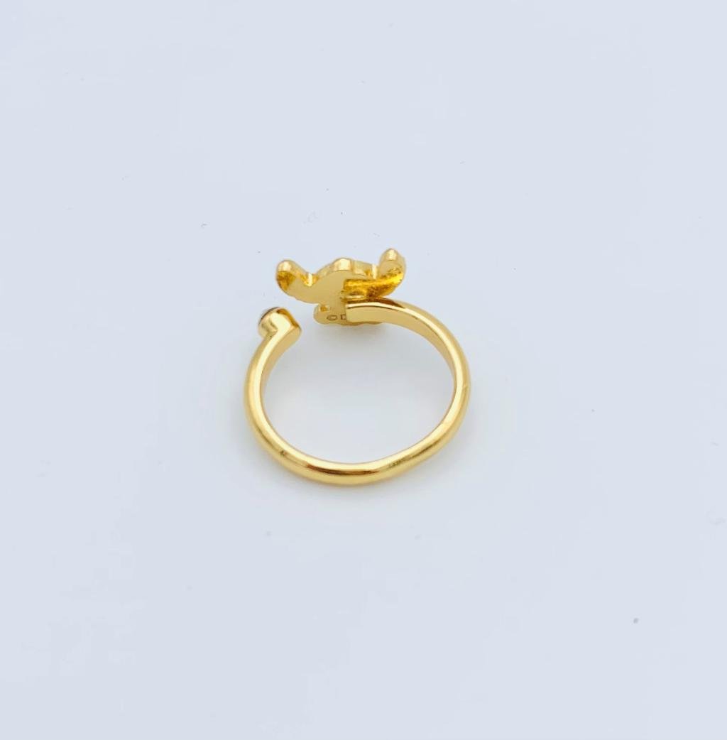 STITCH - Adjustable Ring - Plated Brass