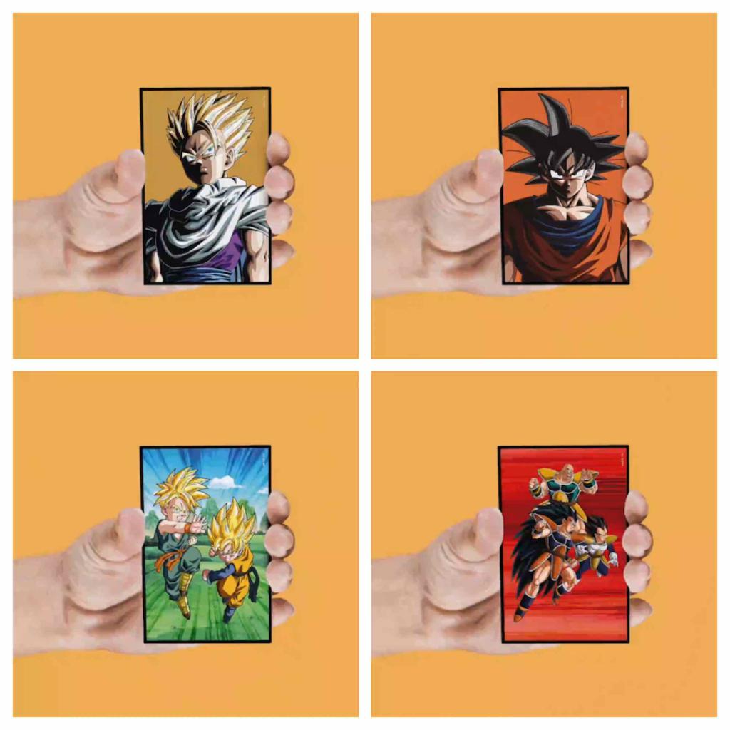 DRAGON BALL Z - Characters - Set of 4 Lenticular Magnet