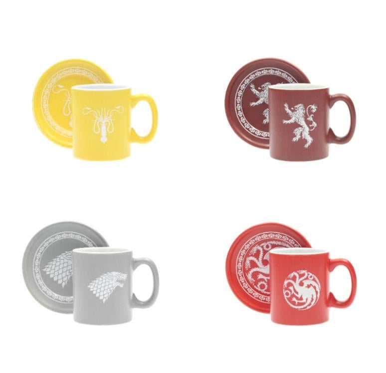 GAME OF THRONES - Set 4 Expresso Mugs Emblems Collector Edition