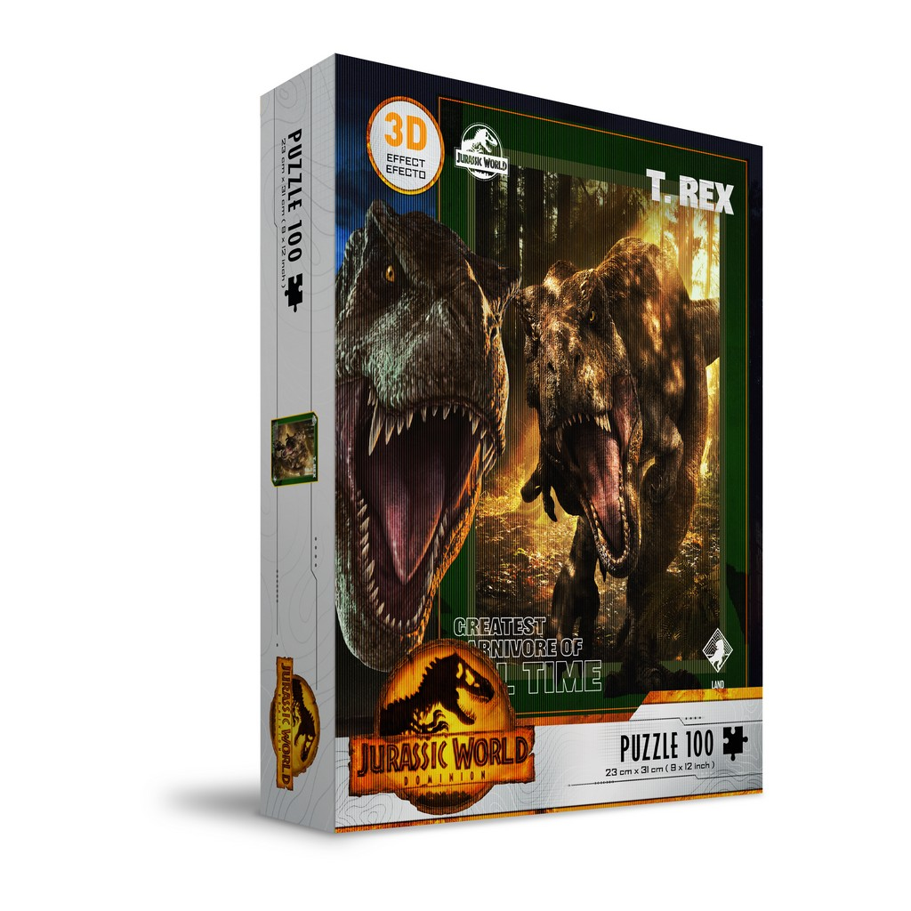 JURASSIC WORLD - T-Rex Poster - Puzzle 3D Effect 100P