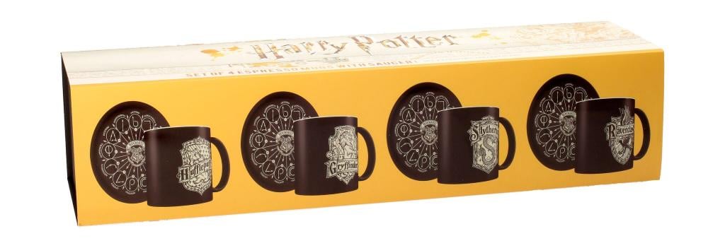 HARRY POTTER - Pack 4 Espresso Mugs Emblems Limited Collector Edition