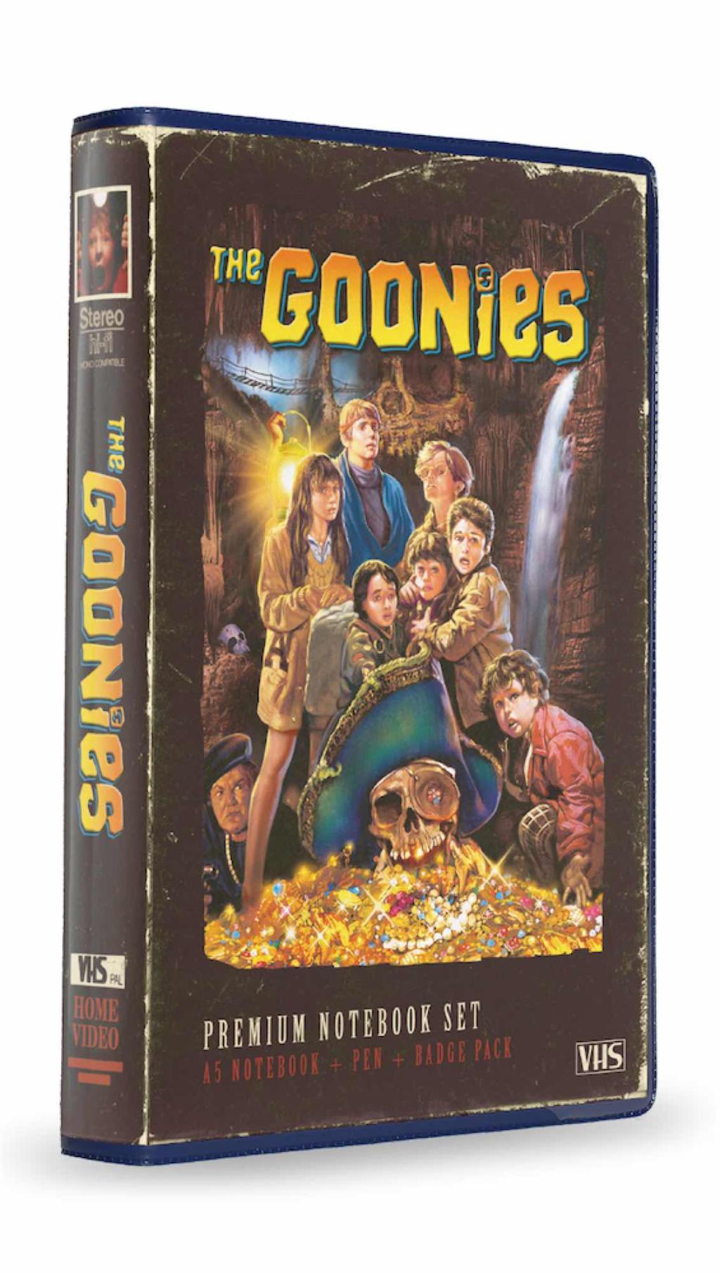 THE GOONIES - Set VHS - Stationery Set (Notebook, Badges and Pen)