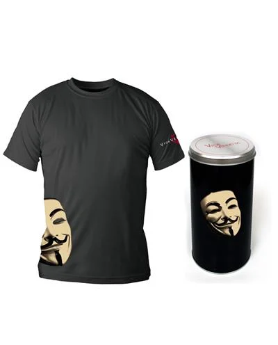 VENDETTA - T-Shirt - Black - Mask - DELUXE EDITION (XXL)