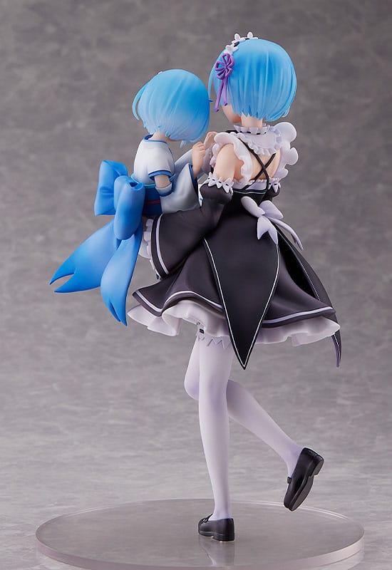 RE ZERO - Rem & Childhood Rem - Statue 23cm