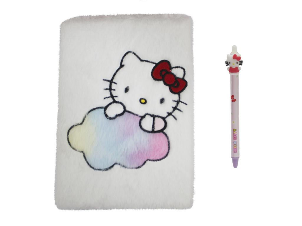 HELLO KITTY - Pack A5 Fur Notebook + Pen