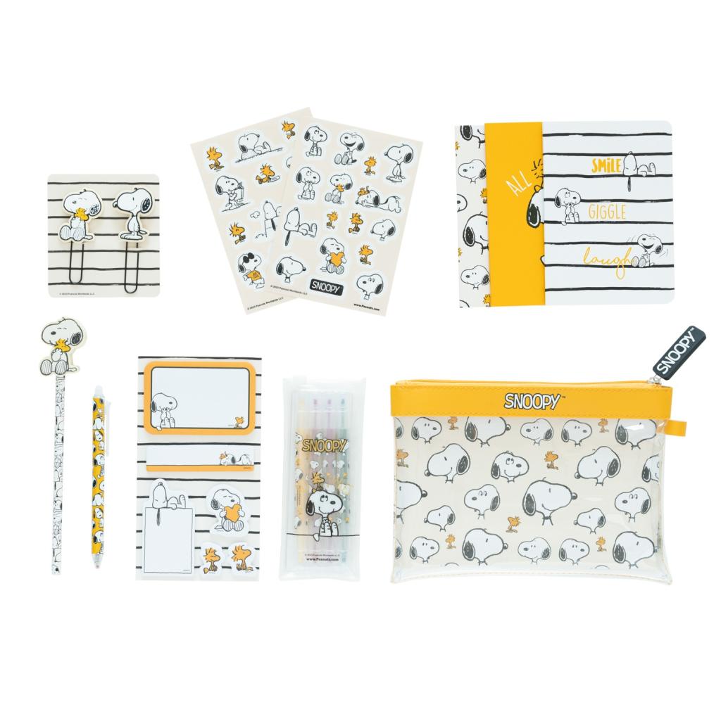 SNOOPY - Stationery Set with 3 A6 Notebooks - 10pc.