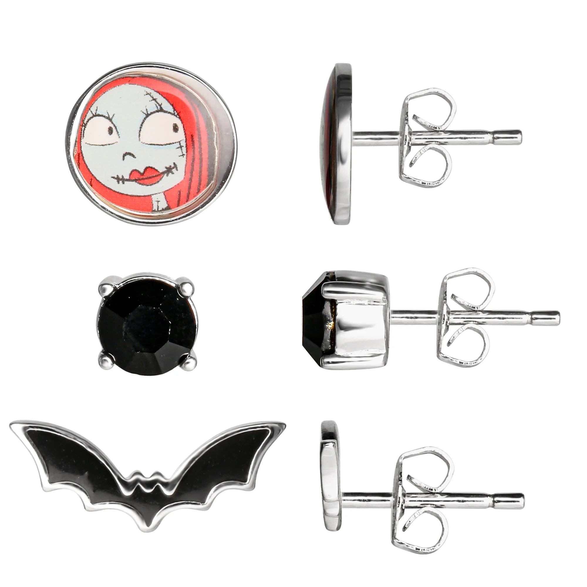 NBX – Sally – 3 Paar Ohrstecker – vergoldetes Messing
