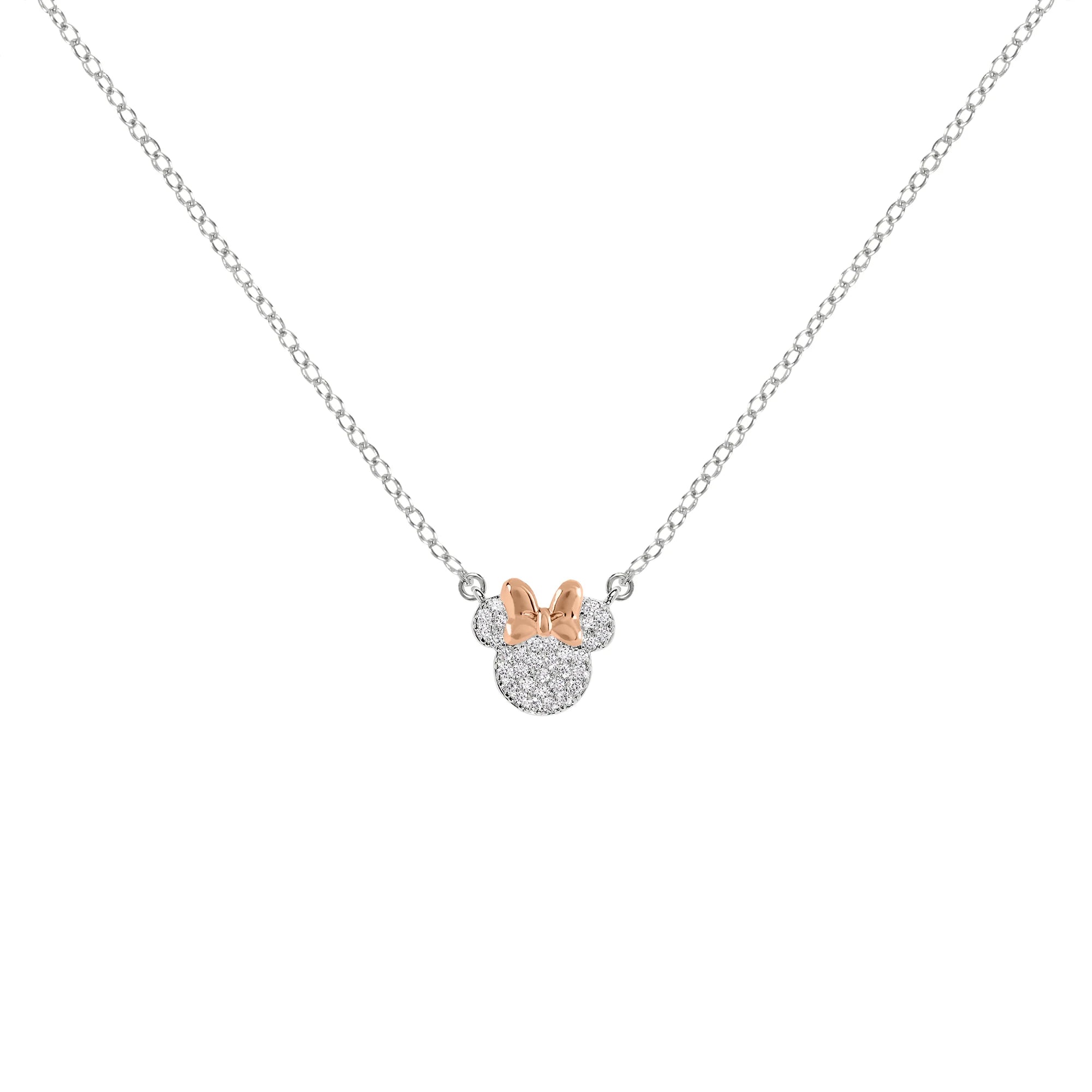 MINNIE – Mutter- und Tochter-Set – 2 glänzende, vermessingte Silberketten