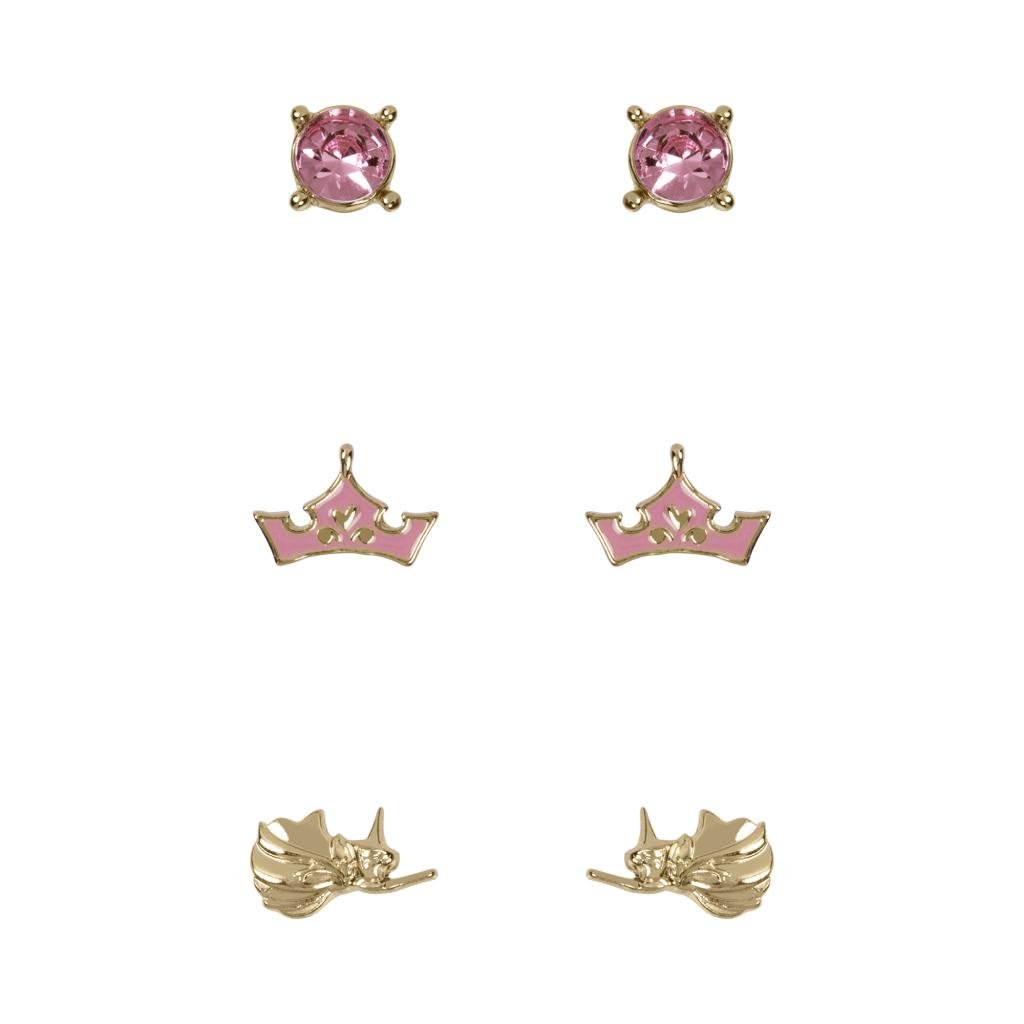 SLEEPING BEAUTY - 3 Pairs of Studs Earrings