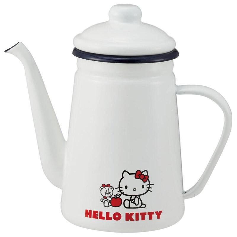 HELLO KITTY - Tiny Chum - Enamel Teapot 1.1L