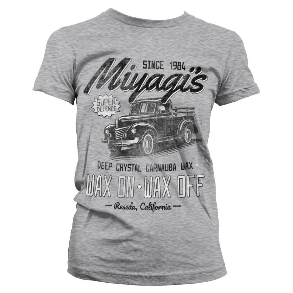 KARATE KID - T-Shirt Miyagi's Super Defence Waxing - GIRLY Grey (XL)