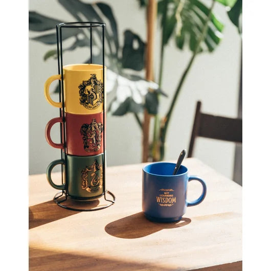 HARRY POTTER - The 4 Houses - 4 Coffee Mugs Set with stand - 10oz