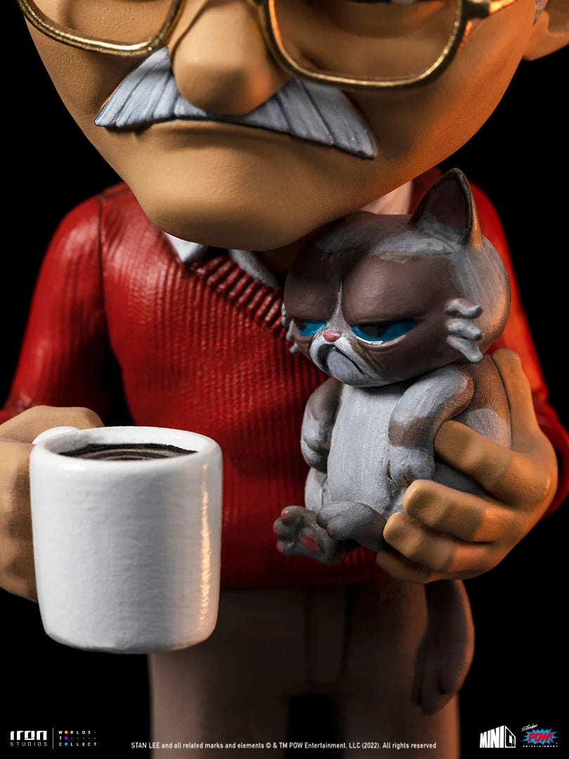 MARVEL - Stan Lee with Grumpy Cat - Figure Mini Co. 15cm