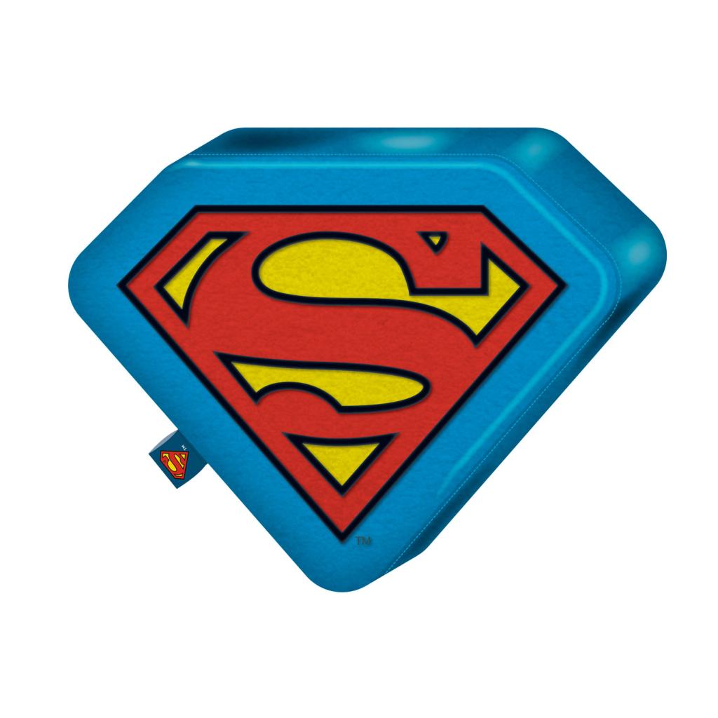 SUPERMAN - Logo - Velboa 3D Cushion - 40cm