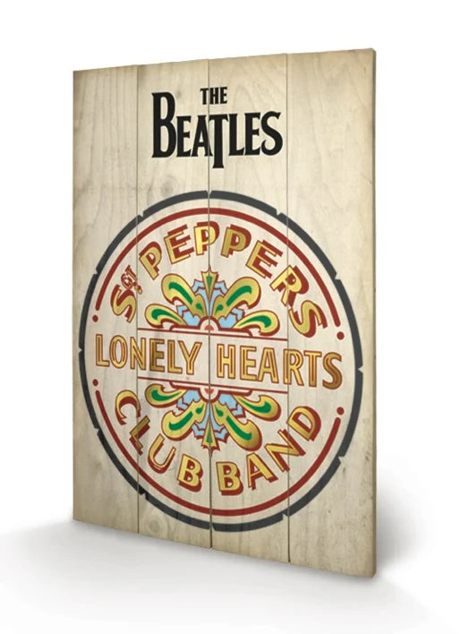 THE BEATLES - Printing on wood 40X59 - Sgt Peppers